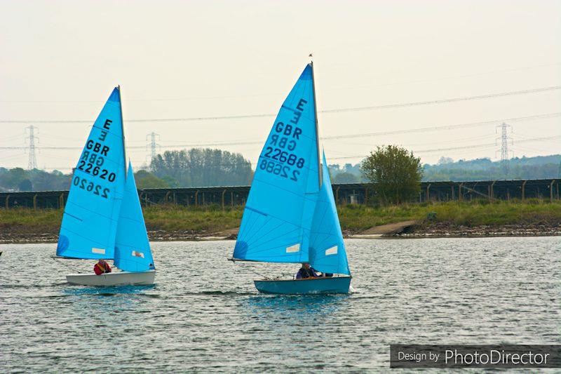 Enterprises having their own private duel - Border Counties Midweek Sailing at Shotwick Lake photo copyright Pete Chambers / www.instagram.com/boodog_photography taken at Shotwick Lake Sailing and featuring the Enterprise class