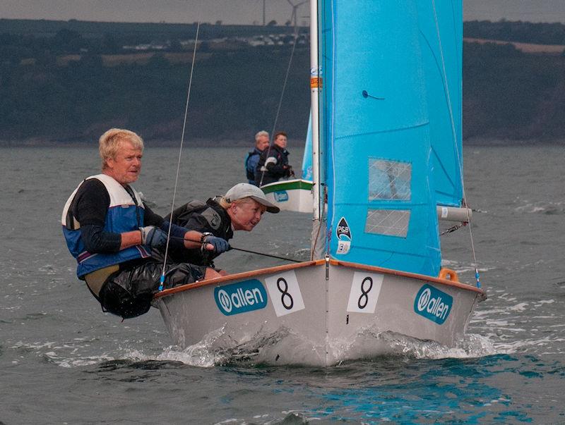 Jane and Nick Scutt on day 3 of the Enterprise Nationals at Tenby photo copyright Alistair Mackay taken at Tenby Sailing Club and featuring the Enterprise class