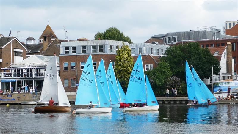 The first Enterprise and Merlin start at the Minima Regatta 2022  photo copyright Allan Blair taken at Minima Yacht Club and featuring the Enterprise class