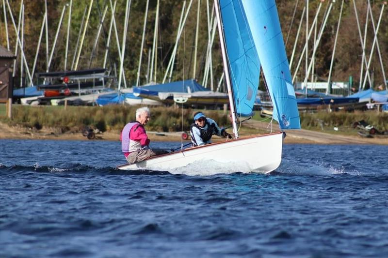 Graham and Hannah during the Hunts Enterprise Open photo copyright Helen Bailey taken at Hunts Sailing Club and featuring the Enterprise class