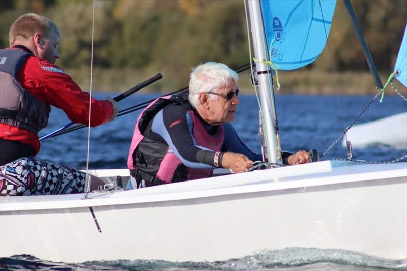 Jeremy and Craig during the Hunts Enterprise Open photo copyright Helen Bailey taken at Hunts Sailing Club and featuring the Enterprise class