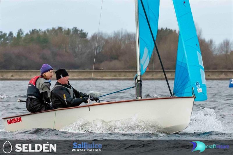 Ann Jackson and Nick Scutt take eighth overall in the Seldén SailJuice Winter Series 2022-23 photo copyright Tim Olin / www.olinphoto.co.uk taken at King George Sailing Club and featuring the Enterprise class