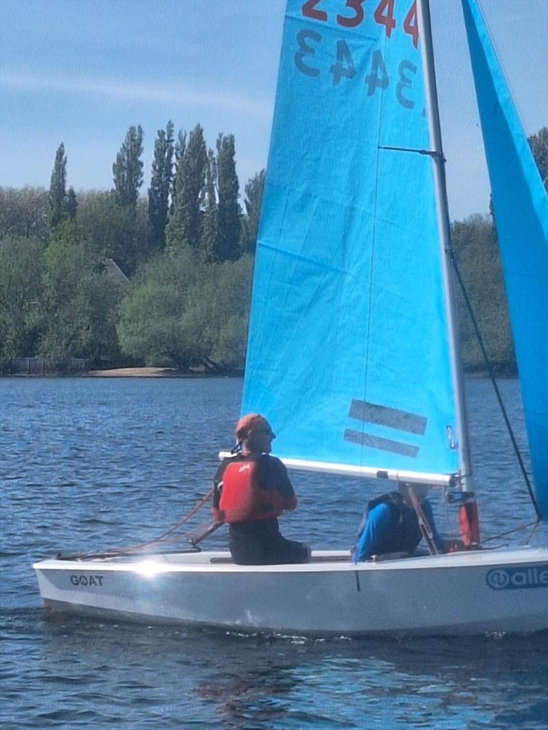 Jon and Khiaan during the Enterprise Open at Midland Sailing Club photo copyright Kevin Hopkins taken at Midland Sailing Club and featuring the Enterprise class