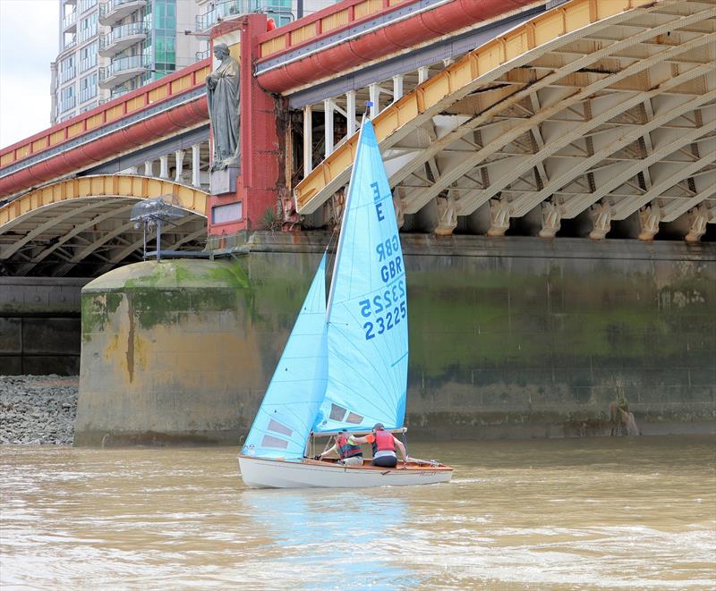 Tideway Dinghy Derby - Enterprise 23225 catches the new breeze after Vauxhall Bridge photo copyright Mark Jardine taken at Ranelagh Sailing Club and featuring the Enterprise class