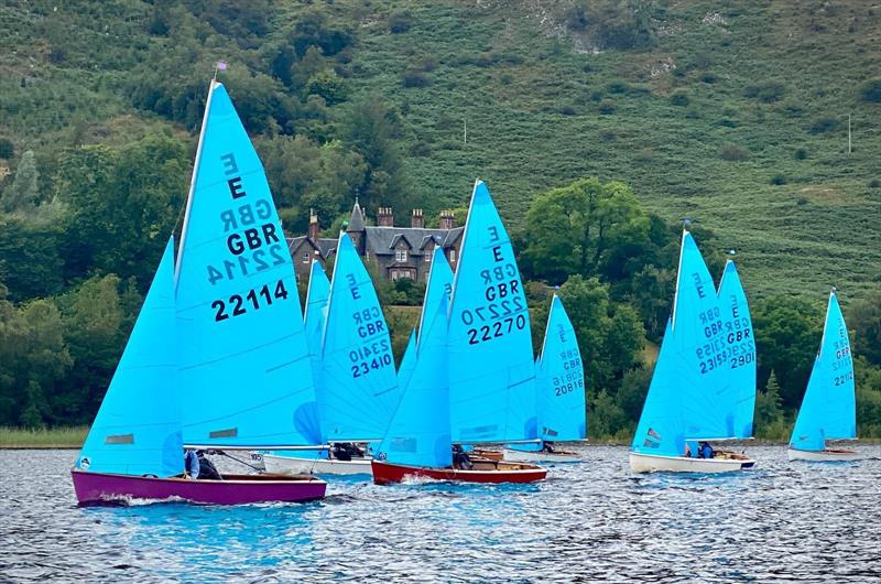 First beat on Sunday - Enterprise UK Masters and Scottish Nationals at St Mary's Loch photo copyright Sigrid Hunter taken at St Mary's Loch Sailing Club and featuring the Enterprise class