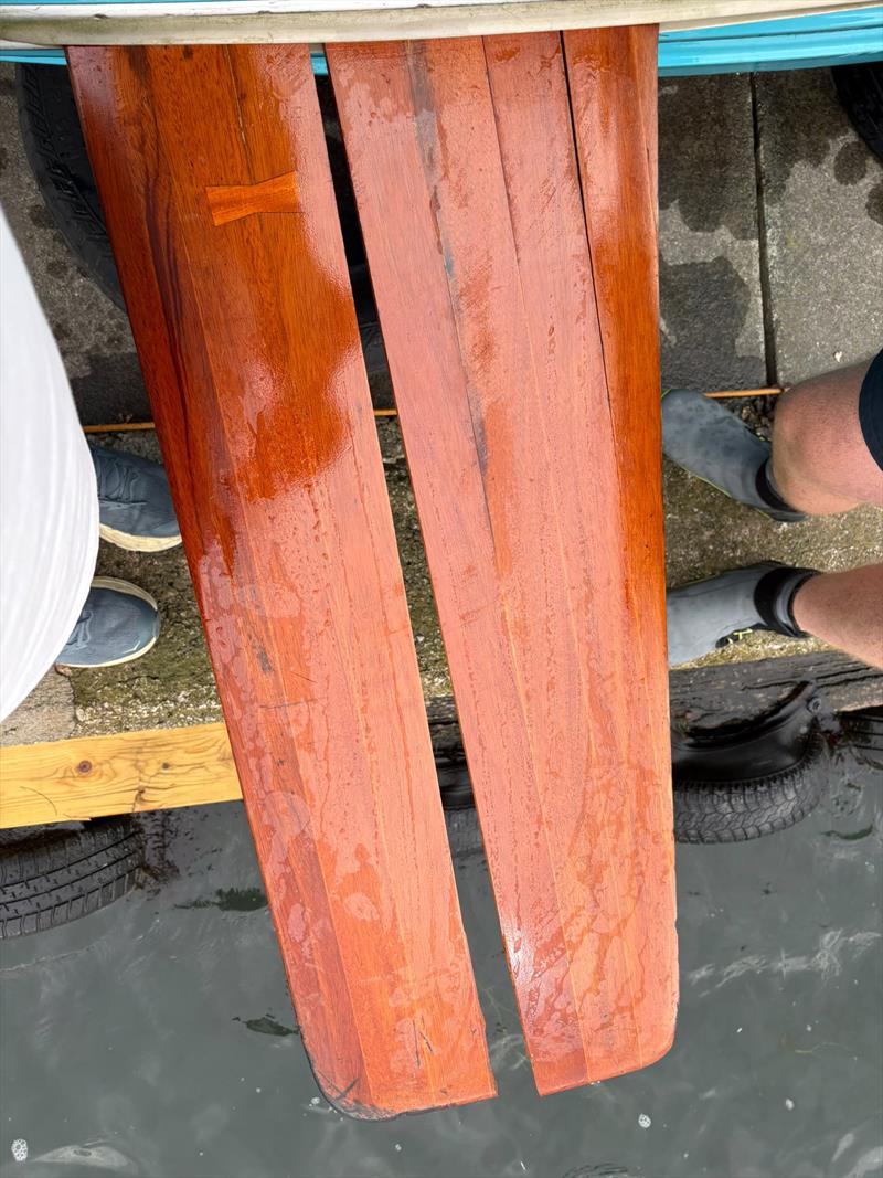 Centreboard damage - West Lancashire Yacht Club 24 Hour Race 2026 photo copyright WLYC taken at West Lancashire Yacht Club and featuring the Enterprise class