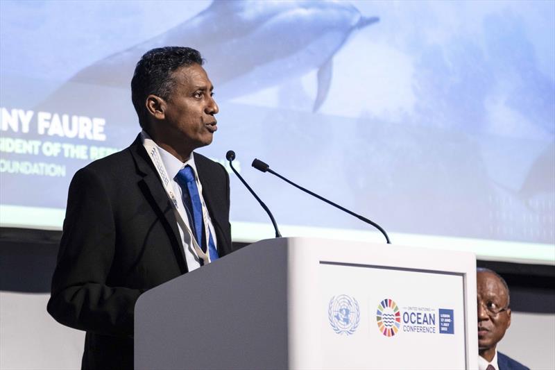 Former President of the Republic of the Seychelles, Danny Faure at The Ocean Race's ocean rights event at the UN Ocean Conference, 30th June 2022 - photo © Cherie Bridges / The Ocean Race