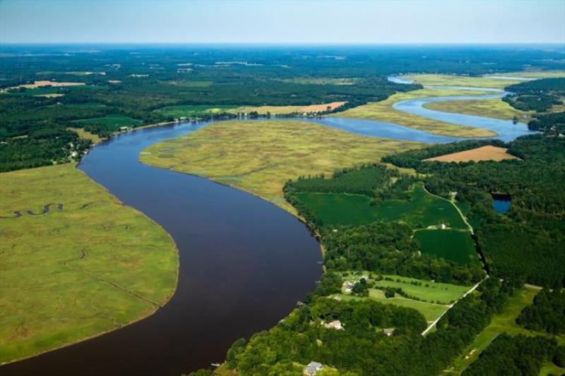 The Mattaponi River snakes through King and Queen County, Virginia, part of NOAA's Middle Peninsula Habitat Focus Area - photo © Chesapeake Bay Program