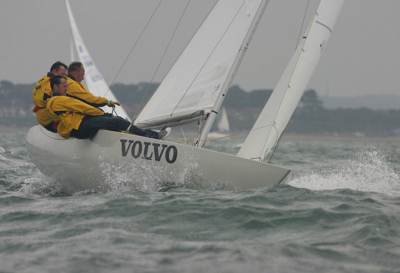 Stuart Childerley, Simon Russell & Roger Marino during the 2005 Volvo National and British Etchells Championship photo copyright Paul Wyeth / www.pwpictures.com taken at  and featuring the Etchells class