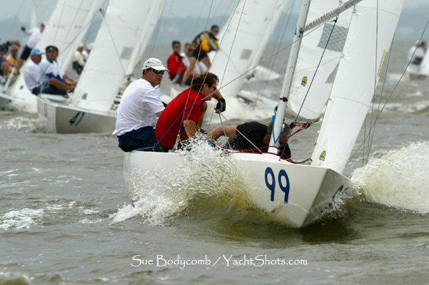 30 Etchells for the North American Championships on Galveston Bay photo copyright Sue Bodycomb / www.YachtShots.com taken at  and featuring the Etchells class
