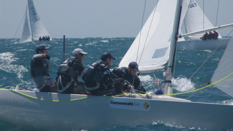 Racing on day four of the Etchells Australian Championship photo copyright Steve Hall taken at Royal SA Yacht Squadron and featuring the Etchells class