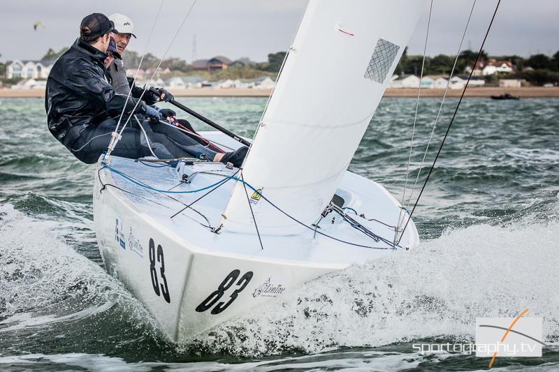 John Bertrand, Paul Blowers & Ben Lamb win the Etchells Worlds in Cowes photo copyright Alex Irwin / www.sportography.tv taken at Royal London Yacht Club and featuring the Etchells class