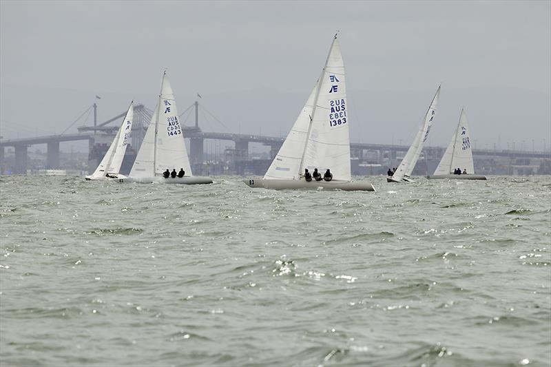 Finally the sun came out and lifted everyone's spirits on day 1 of the 2020 Etchells Victorian State Championship photo copyright John Curnow taken at Royal Brighton Yacht Club and featuring the Etchells class
