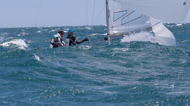 Day 2 - Downwind - Etchells Australian Championship photo copyright Ron Jensen taken at Royal Perth Yacht Club and featuring the Etchells class