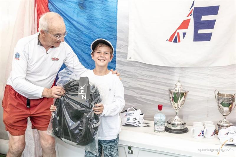 Zac Chapples, Youngest competitor ever in the British Etchells Championships, 8th Overall with his Dad Murray Chapples - photo © www.sportography.tv