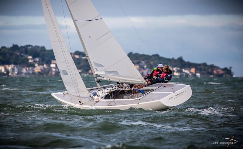 Will Bedford's Shamal in action at the Open Etchells European Championship photo copyright www.sportography.tv taken at Royal London Yacht Club and featuring the Etchells class