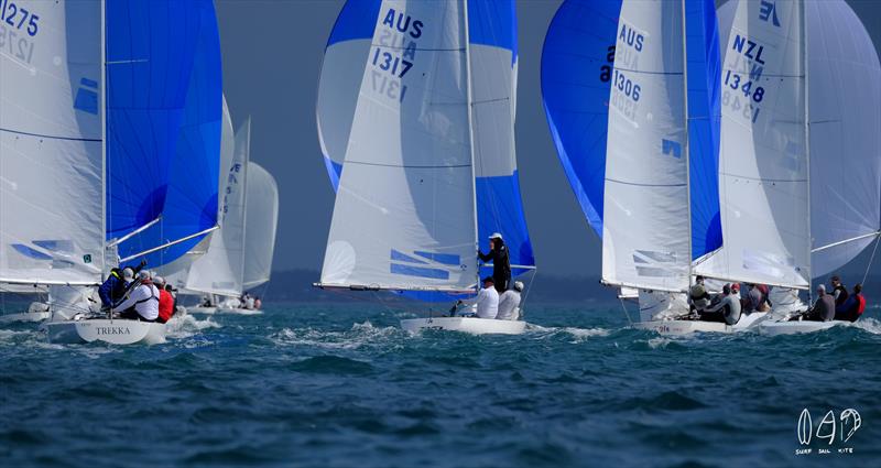 Etchells Spring Regatta day 1 photo copyright Mitchell Pearson / SurfSailKite taken at Royal Queensland Yacht Squadron and featuring the Etchells class