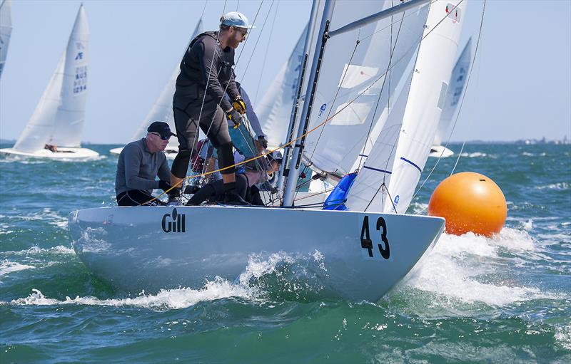 Chris Hampton, Sam Haines and Charlie Cumbley on Tango on day 3 of the Etchells Australian Championship - photo © John Curnow