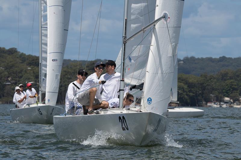 Flirtation Skippered Matt Crawford, and crewed by Robert Crawford, Luck Shephard and Karl Broomfield. Currently in sixth place, but with their continued improvement could be in the mix photo copyright Alex McKinnon taken at Gosford Sailing Club and featuring the Etchells class