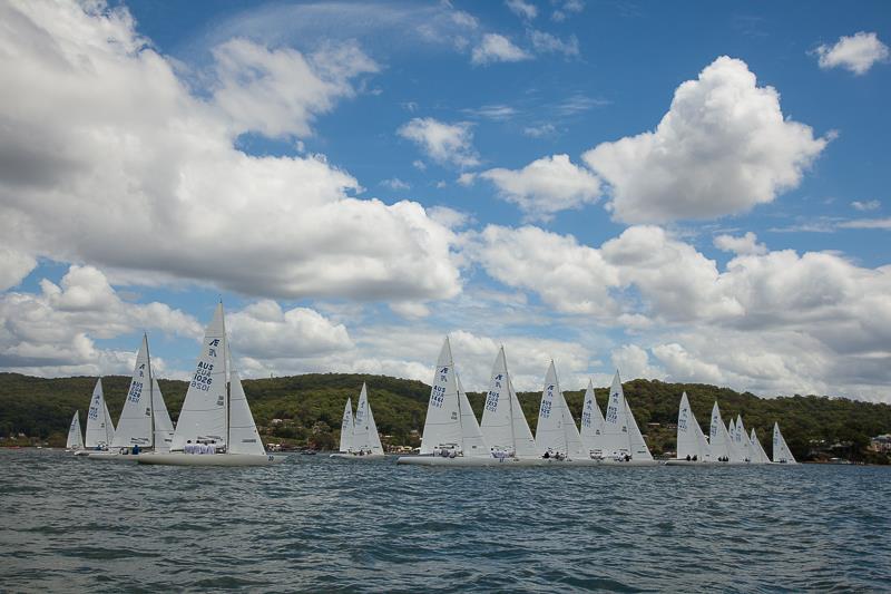 Start of Race Five for real photo copyright Alex McKinnon Photography taken at Gosford Sailing Club and featuring the Etchells class