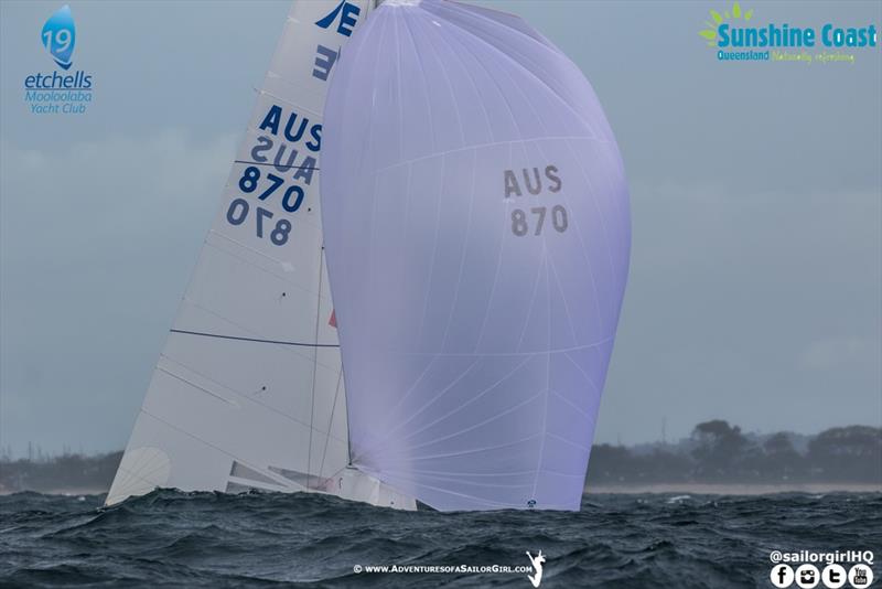 Peter Conde in third after day one - Etchells Australasians photo copyright Nic Douglass / www.AdventuresofaSailorGirl.com taken at Mooloolaba Yacht Club and featuring the Etchells class