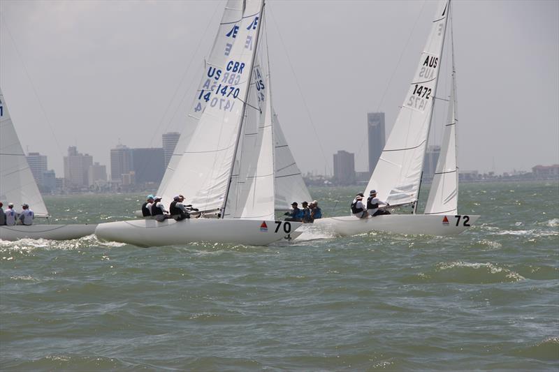 Thursday's action for Races Five and Six at the 2019 Etchells World Championship photo copyright 2019 Etchells World Championship taken at Corpus Christi Yacht Club and featuring the Etchells class