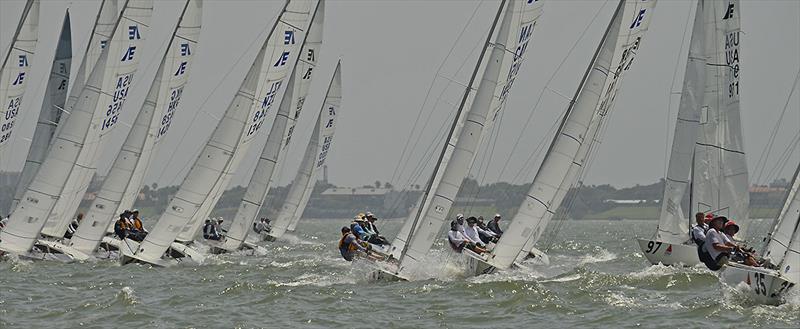 Fleet at the Worlds in Corpus Christi photo copyright 2019 Etchells World Championship taken at Corpus Christi Yacht Club and featuring the Etchells class
