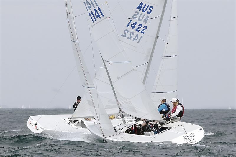 Close racing always assured with the Etchells photo copyright ajmckinnonphotography.com taken at Royal Brighton Yacht Club and featuring the Etchells class