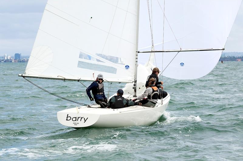 Team Barry were the youngest crew overall, despite having Damien King on board. - 2020 Etchells Australian Championship, final day photo copyright John Curnow taken at Royal Brighton Yacht Club and featuring the Etchells class