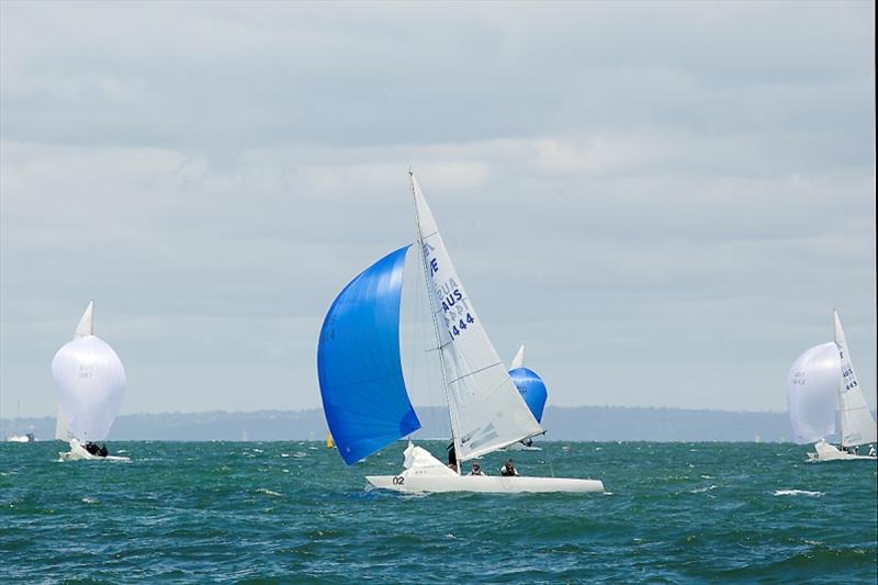 Ah yes, that is mast bend! We are looking at Fumanchu (Fourth Overall). - 2020 Etchells Australian Championship, final day photo copyright John Curnow taken at Royal Brighton Yacht Club and featuring the Etchells class