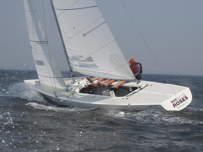 War of the Roses skippered by Jeff Rose, crewed by Damian Daniels and Fred Haes - 30th Eastern Region International Etcells Championship photo copyright Julie-Anne McPherson taken at Metung Yacht Club and featuring the Etchells class