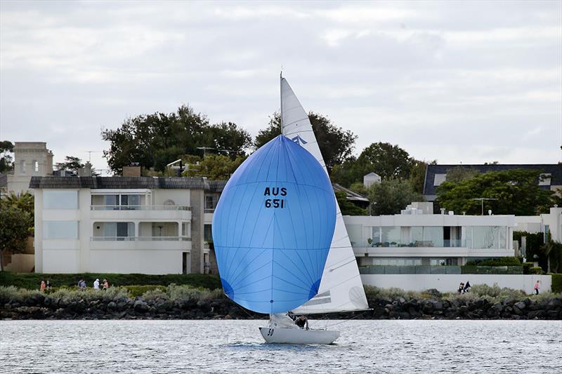 On a Mission – youth crew sitting in 15th place in their first ever regatta – Josh Galland, George Henderson, Ethan Hosking, and Lewis Sloane photo copyright John Curnow taken at Royal Brighton Yacht Club and featuring the Etchells class