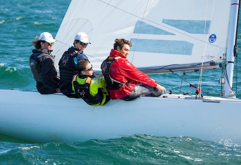 On a Mission – youth crew sitting in 15th place in their first ever regatta – Josh Galland, George Henderson, Ethan Hosking, and Lewis Sloane. - Etchells Victorian Championship 2020 - photo © John Curnow