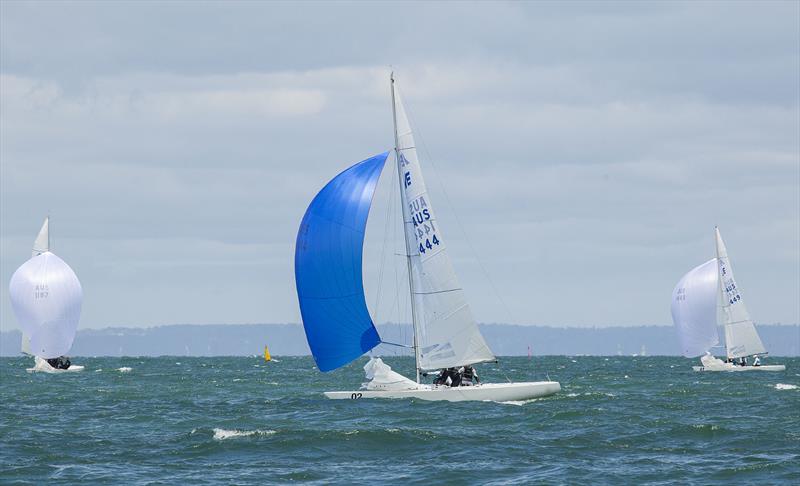 Fumanchu powering along on a way to a race win in the 2020 Australian Championship photo copyright John Curnow taken at Royal Brighton Yacht Club and featuring the Etchells class