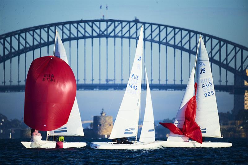 ‘The Coathanger' and part of the Etchells fleet. - photo © David Mandelberg