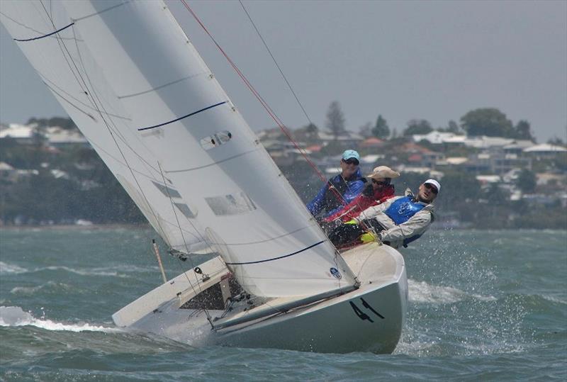 Martin Sinclair's, The Saint, during Race 4 - Etchells Queensland State Championship 2020 photo copyright Emily Scott Images taken at Royal Queensland Yacht Squadron and featuring the Etchells class