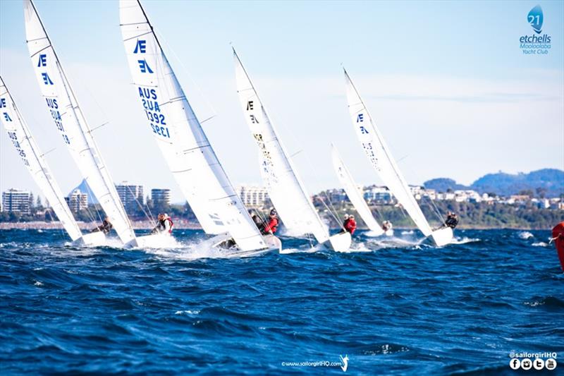 The breeze increased all day - Etchells Australian Nationals, day 1 photo copyright Nic Douglass / www.AdventuresofaSailorGirl.com taken at Mooloolaba Yacht Club and featuring the Etchells class