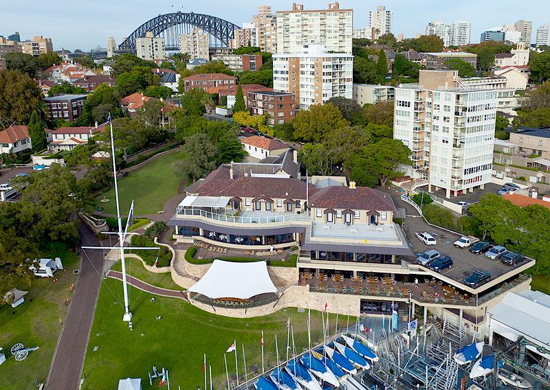 The commanding position the Royal Sydney Yacht Squadron has at Kirribilli. photo copyright RSYS taken at Royal Sydney Yacht Squadron and featuring the Etchells class