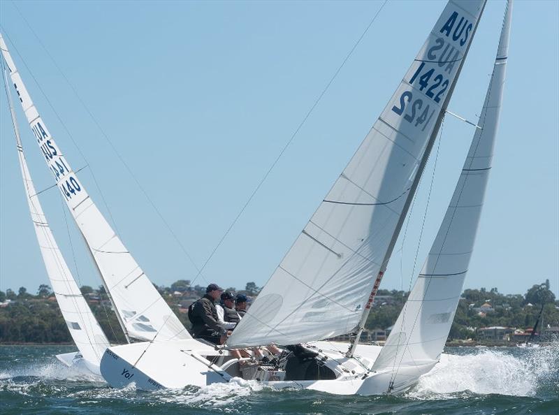 Webster (L) versus Ahern (R) – from day one - photo © Geographe Bay Yacht Club