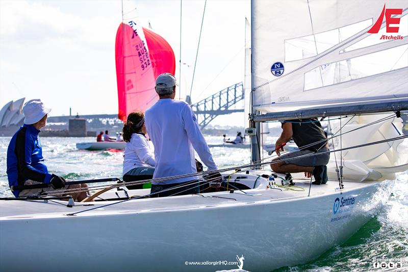 Close racing at the Etchells NSW Championship photo copyright Nic Douglass / www.AdventuresofaSailorGirl.com taken at Royal Sydney Yacht Squadron and featuring the Etchells class