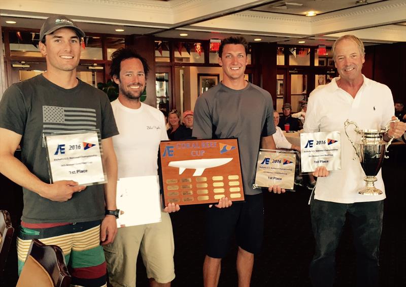 The awards ceremony at the 2019 Coral Reef Cup photo copyright Images courtesy of Chris Lanza taken at Coral Reef Yacht Club and featuring the Etchells class