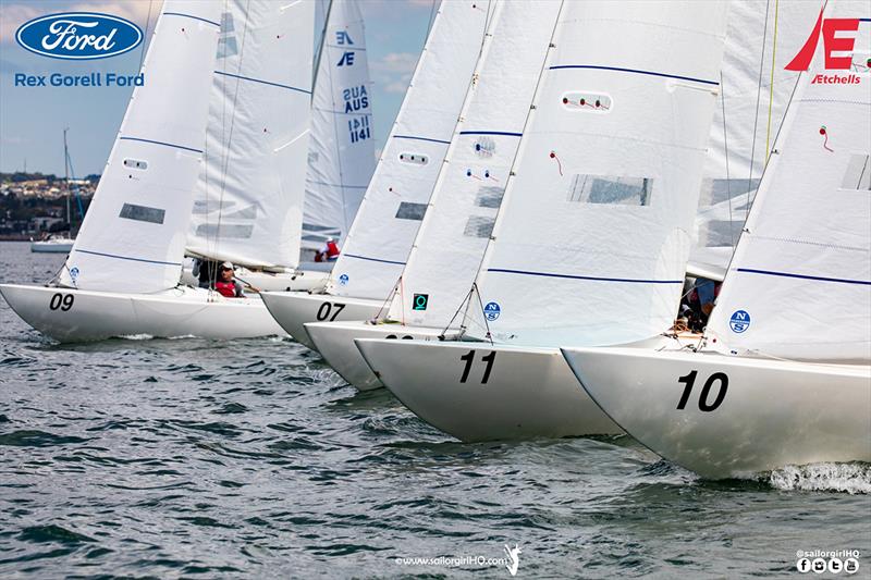 The bow of the Etchells is just beautiful - Etchells Victorian State Championship 2022 - photo © Nic Douglass @sailorgirlhq