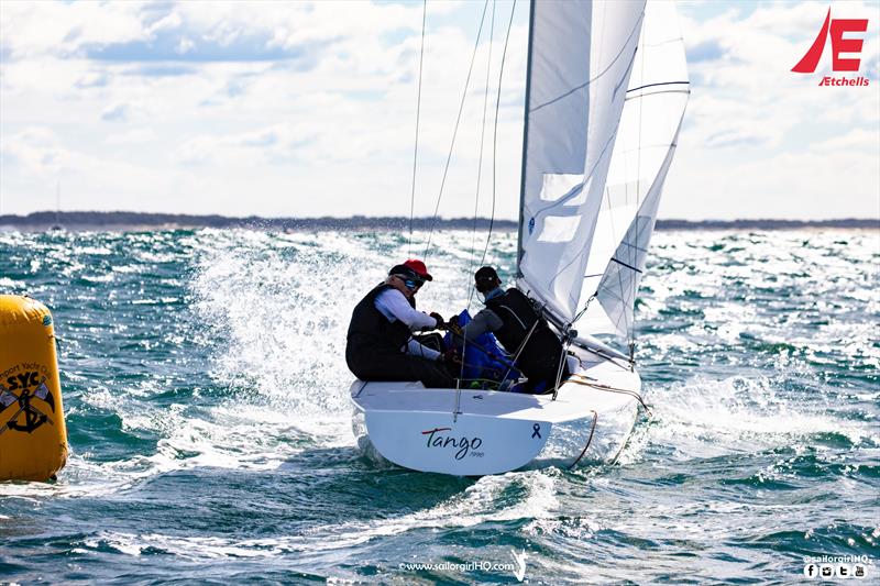 Tango ducking for cover - 2022 Gold Coast and Australasian Etchells Championship - photo © Nic Douglass @sailorgirlhq