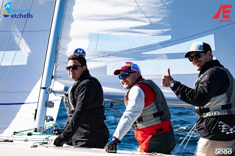 TAG enjoying the racing on home waters during the Etchells Winter Waterloo Cup at the Royal Queensland Yacht Squadron - photo © Nic Douglass @sailorgirlhq
