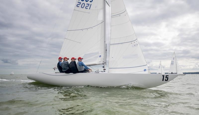 Martin Hill's Lisa Rose photo copyright PKC Media taken at Royal Yacht Squadron and featuring the Etchells class