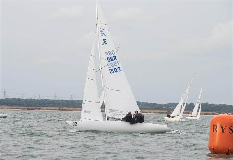 Lawrie Smith's Mila (GBR 1502) on 2022 International Etchells Worlds day 4 photo copyright PKC Media taken at Royal Yacht Squadron and featuring the Etchells class
