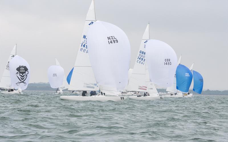 Anatole Masfen's New Order (NZL 1499) on 2022 International Etchells Worlds day 4 photo copyright PKC Media taken at Royal Yacht Squadron and featuring the Etchells class