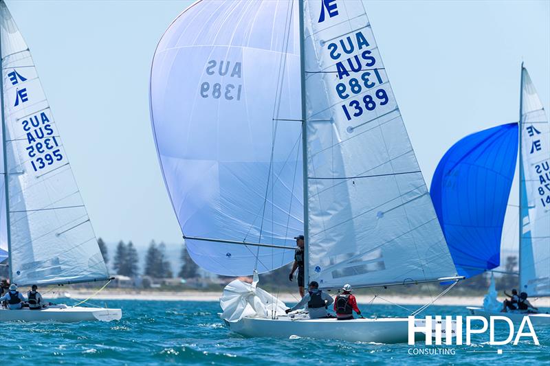 Nick Gunner's Smoking Gun sits 17th overall - 2023 Australian Etchells Championship photo copyright Jack Fletcher taken at Cruising Yacht Club of South Australia and featuring the Etchells class