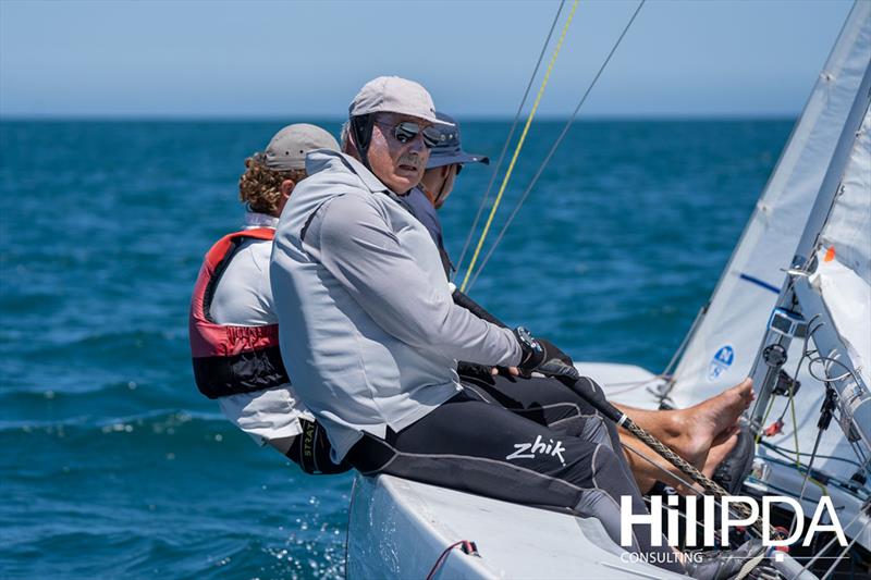 It was a dominant display from Bertrand and his team, winning with a race to spare - 2023 Australian Etchells Championship photo copyright Harry Fisher, Down Under Sail taken at Cruising Yacht Club of South Australia and featuring the Etchells class