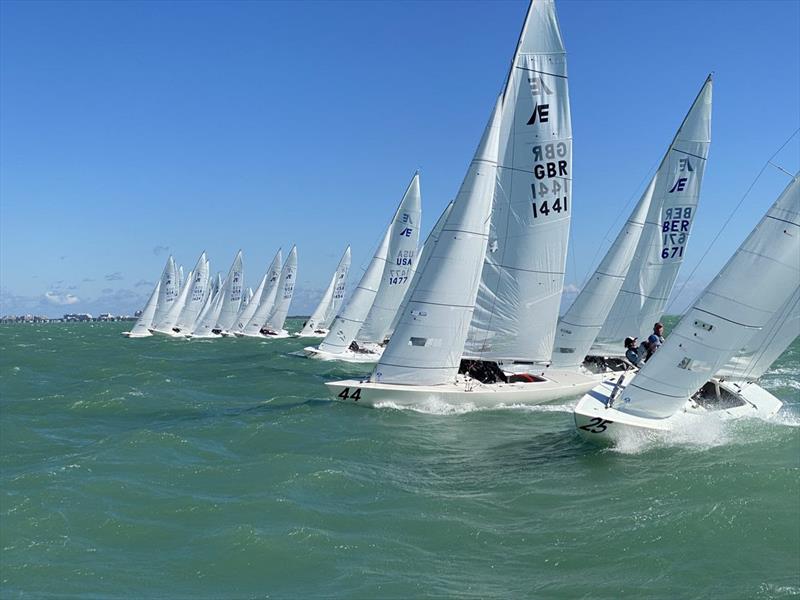 First Start - Sidney Doren Memorial Regatta photo copyright Andrew Cole taken at Biscayne Bay Yacht Club and featuring the Etchells class